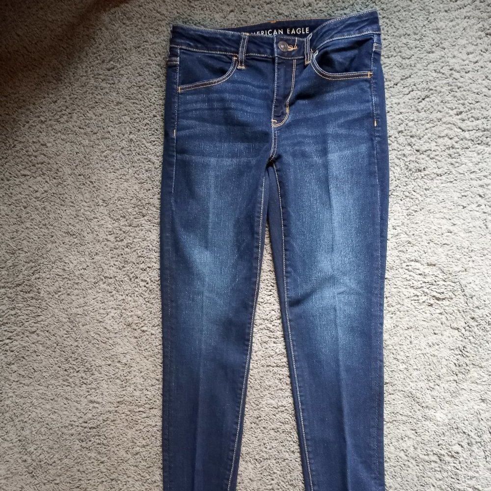 American Eagle EUC "Real Good" Dark Denim Jeans Size 8R-Item #420